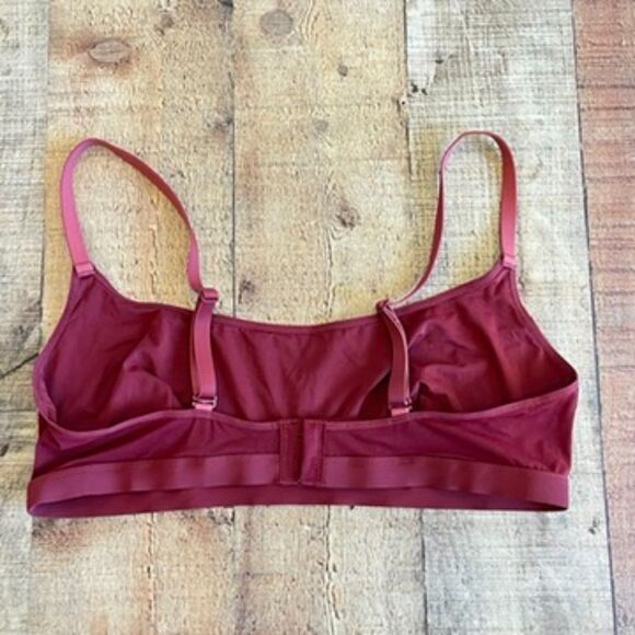 Parade Red Dream Fit Scoop Bralette Bra Wireless Unpadded Large Recycled Nylon - Picture 5 of 6